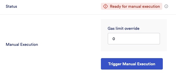 Chainlink CCIP manual execution status